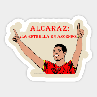 Alcaraz: la estrella en ascenso! Sticker